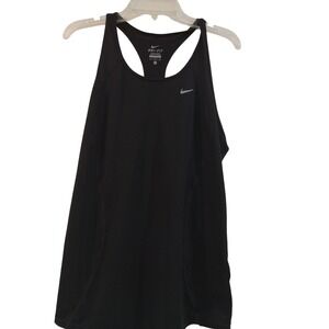 Nike Dri Fit Black Racerback Tank Top Athletic Workout Gym Size M